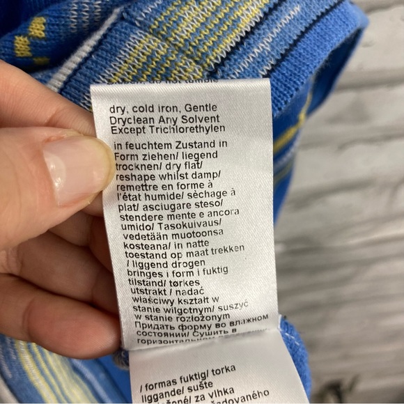 Venus Blue and Teal Striped Sweater Dress Size S - Picture 13 of 15